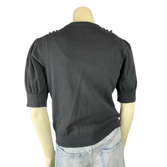 Hong Sun Wan Sweet Be Ruffle Neck Womens Cardigan sweater S Small - Picture 8 of 9